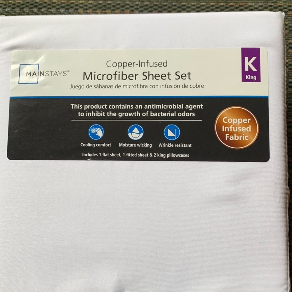 NWT Mainstay Microfiber Sheet Set NWT (2 available) - Picture 1 of 2